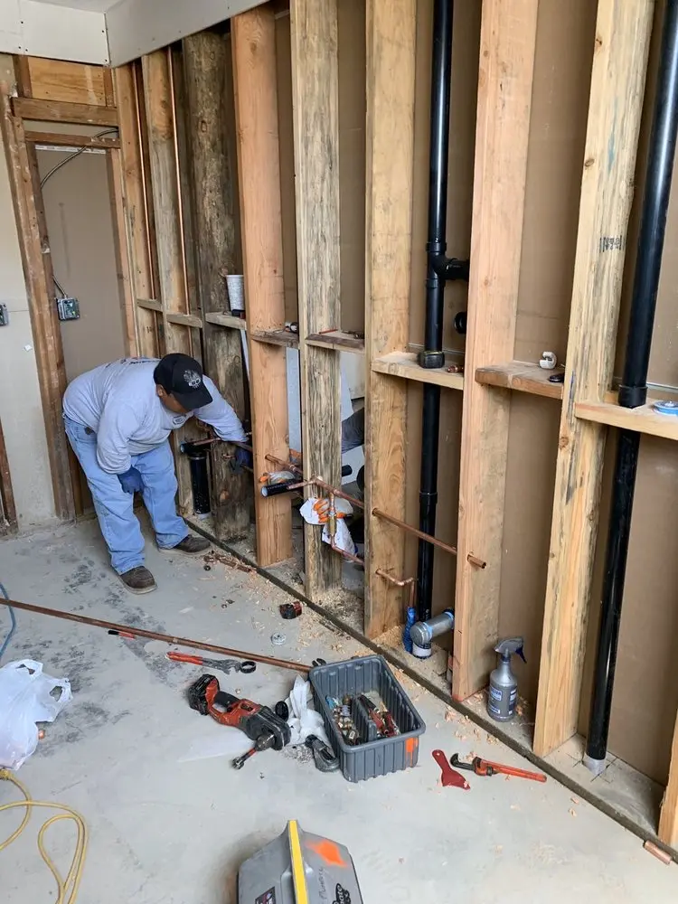 Commercial rough-in plumbing for Gas Line Repair in Harliss